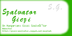 szalvator giczi business card